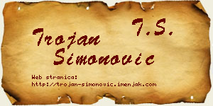 Trojan Simonović vizit kartica